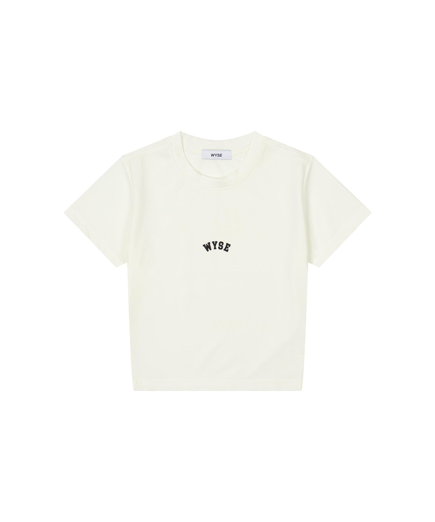 Wise Cooling New Logo Crop Short Sleeve Tee (White) Free
