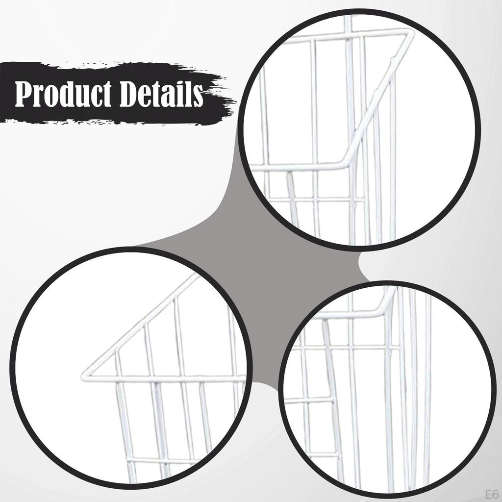 Metal Hanging Wire Basket Cosmetic Organizer Kitchen Grid with Hooks for Office