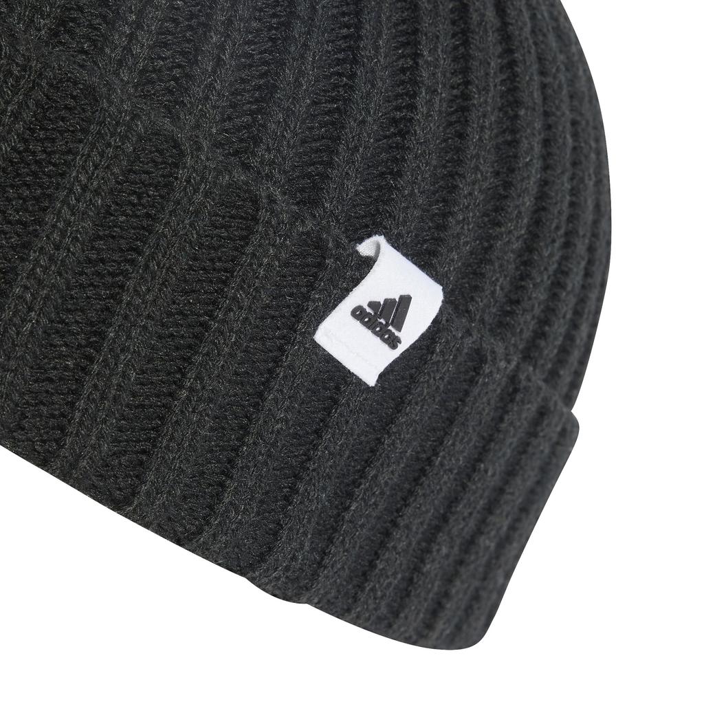 Adidas Fisherman Beanie DMD89 Knit OSFZ Men's Hat, Black/White (IB2656)