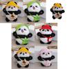 Delightful Mini Plush Panda Keychain Doll Cuddly Stuffed Animal Pendant