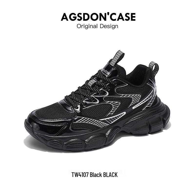 Aogushi Deng Men s Spring Height-Boosting Dad Sneakers - Youth Mesh Casual Sports Shoes 39