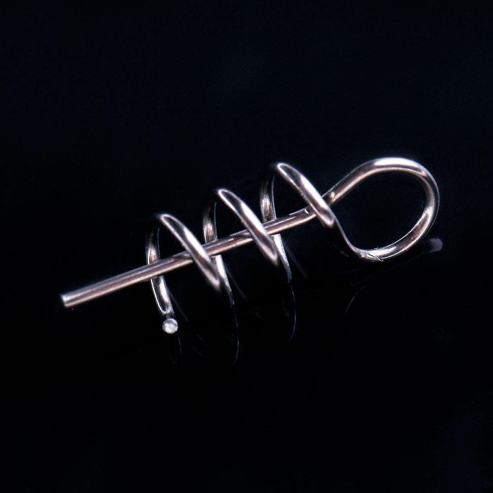 Fishing Tools Metal Needle Pins Fixed Soft Bait Centering Fishing Hook Spring Twist