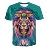 Tiger Cub 3D Digital Printed Summer Loose Casual Round Neck Short Sleeved T-Shirts Men’s