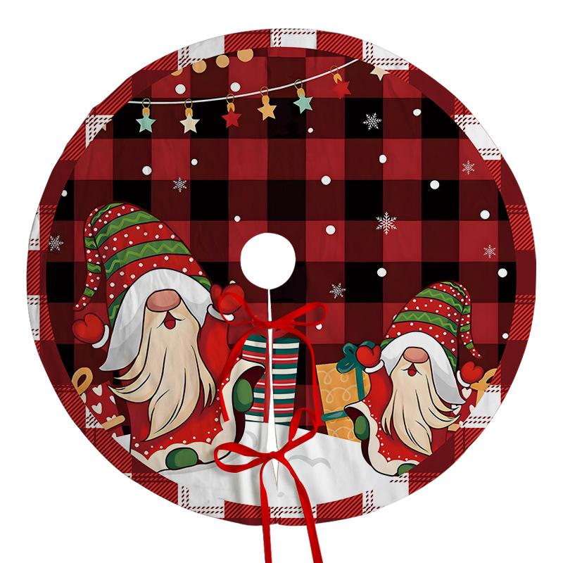 1 Stück Weihnachtsbaumdecke Rot Golden Feiertagsdekorationen mit wärmenden Sternen, strapazierfähiges Polyestergewebe für drinnen und draußen Weihnachtsbaum Zuhause