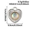 2pcs Various Shape Abalone Shell Trendy Square Oval Rectangle Stainless Steel Charm For Jewelry Making Supplies DIY Pendant Bulk