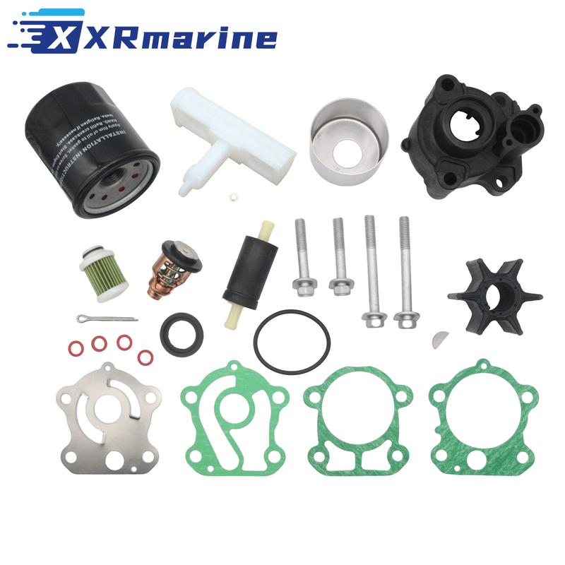 

Outboard Service Kit Thermostat Oil Filter Fuel Filter Impeller Kit for Yamaha 4 Stroke 80 HP F80B Motors 67F-W0078-00 18-3451
