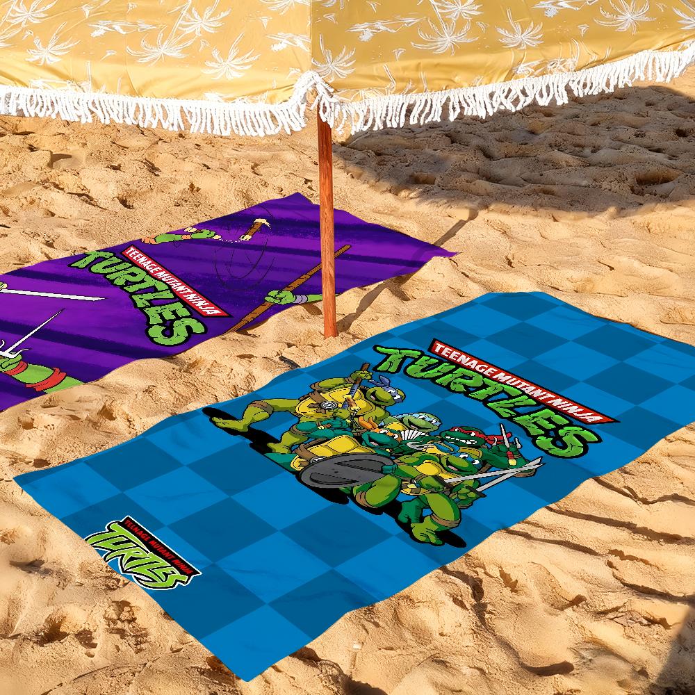 Classic Anime T-TMNT Towel Soft Pool Gift For Travel Gym Shower Camping Quick Dry Sports N-Ninja T-Turtles Large Beach Towels