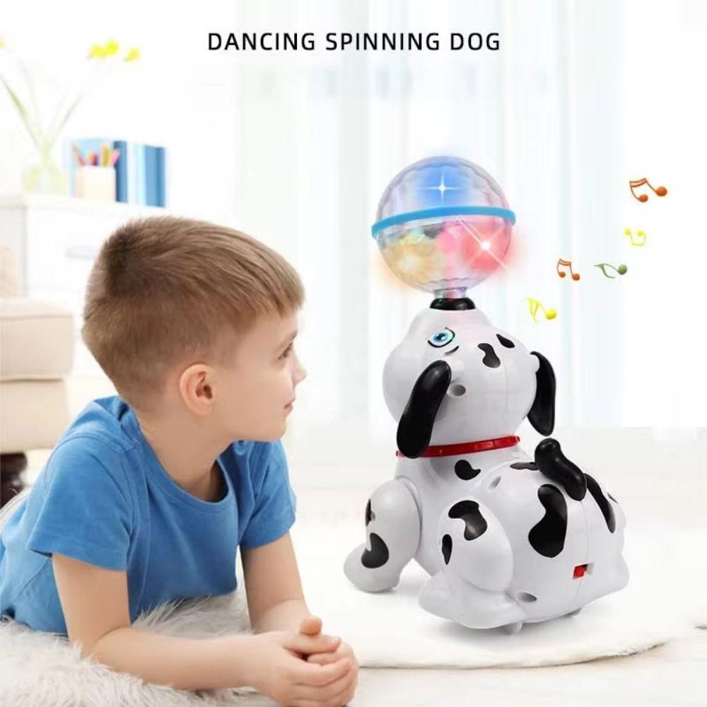 Top Ball Spinning Dalmatian Toys Robot Electronic Dog Children's Christmas Gift