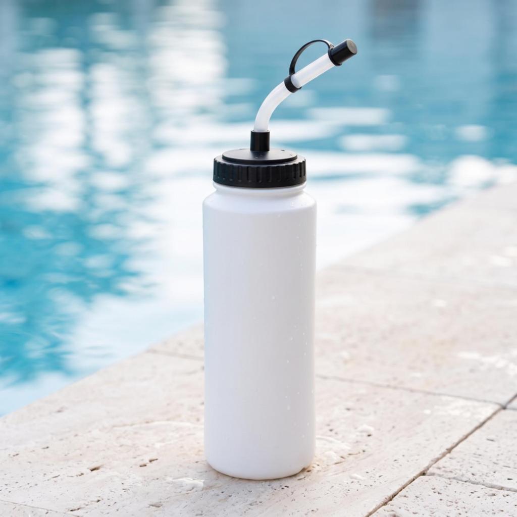 Sports Water Bottle with Tube Long Straw for Cyclists