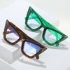 Fashion Oversized Cat Eye Clear Green Reading Glasses Women Vintage Designer Blue Light Blocking Female Eyeglasses