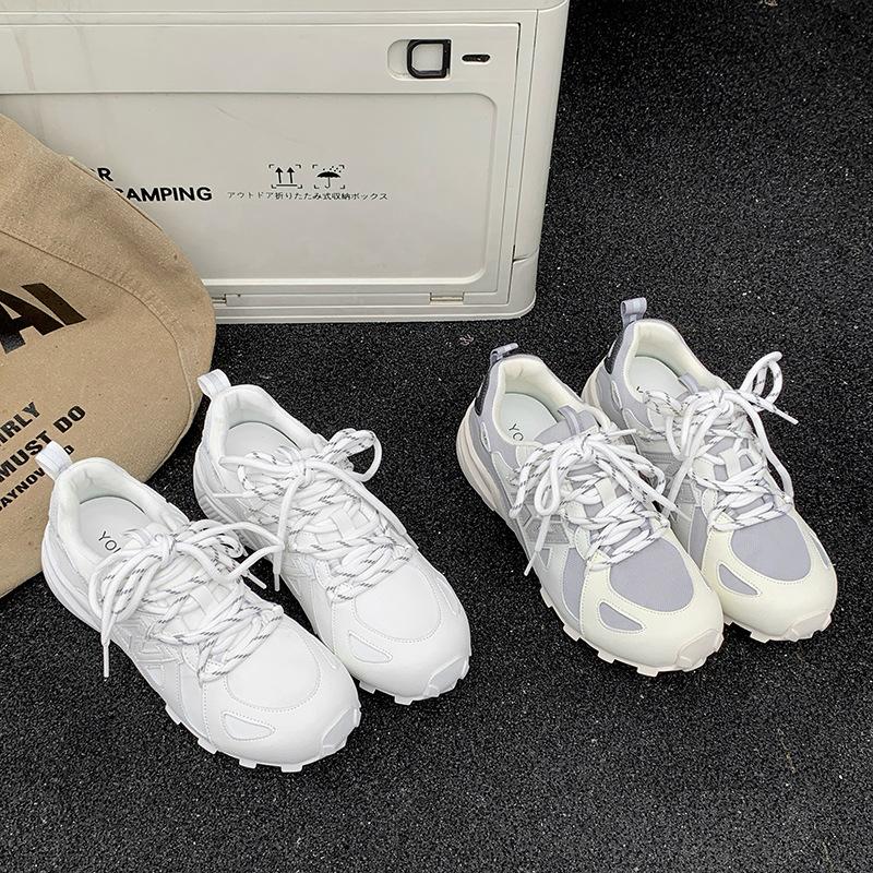 Retro Breathable Thick-soled German Training Shoes Women's Summer New Mesh Lace-up Versatile Casual Sports Forrest Gump Shoes