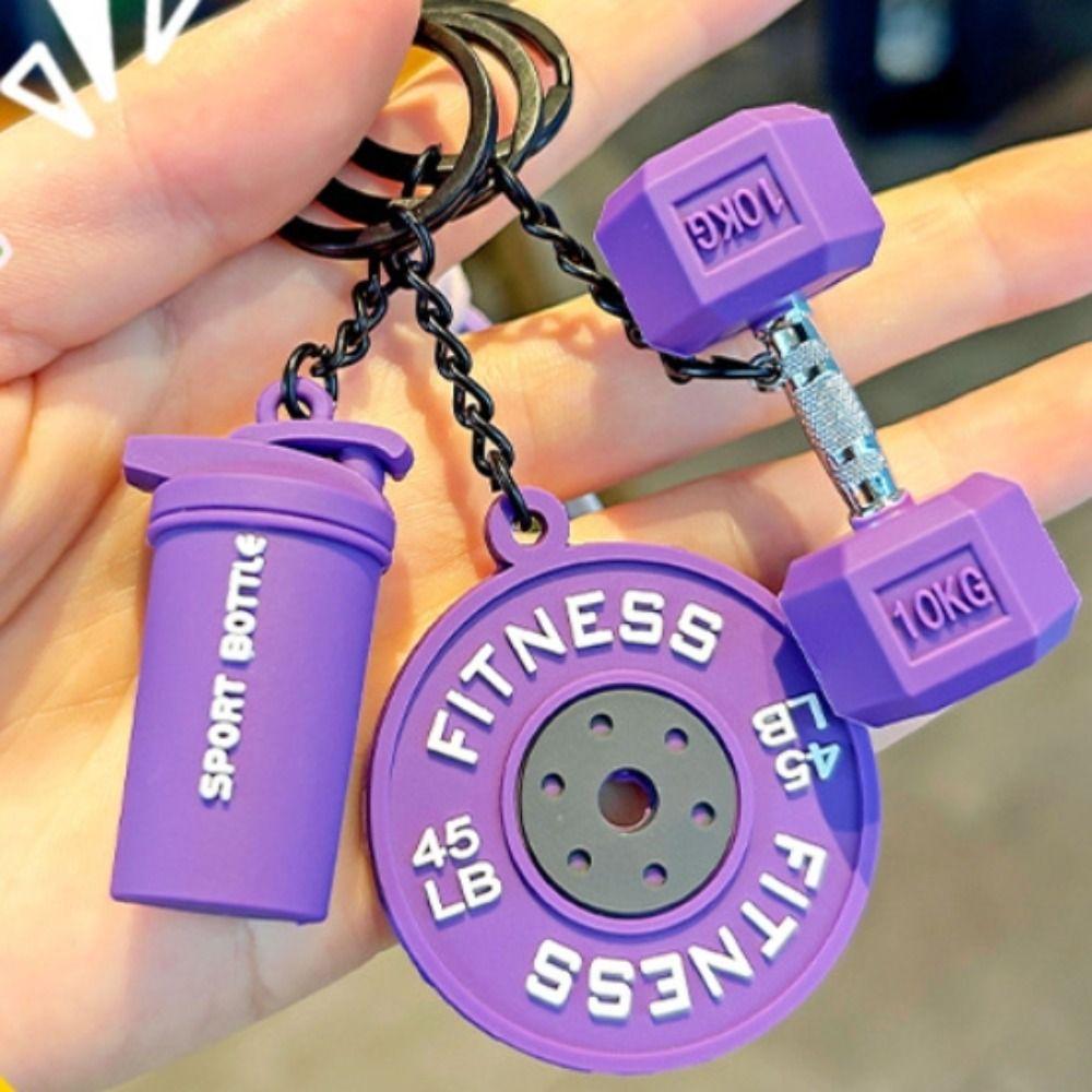 Water Cups Barbell Plates Keychain Dopamine Fitness Series Pendant  Friends