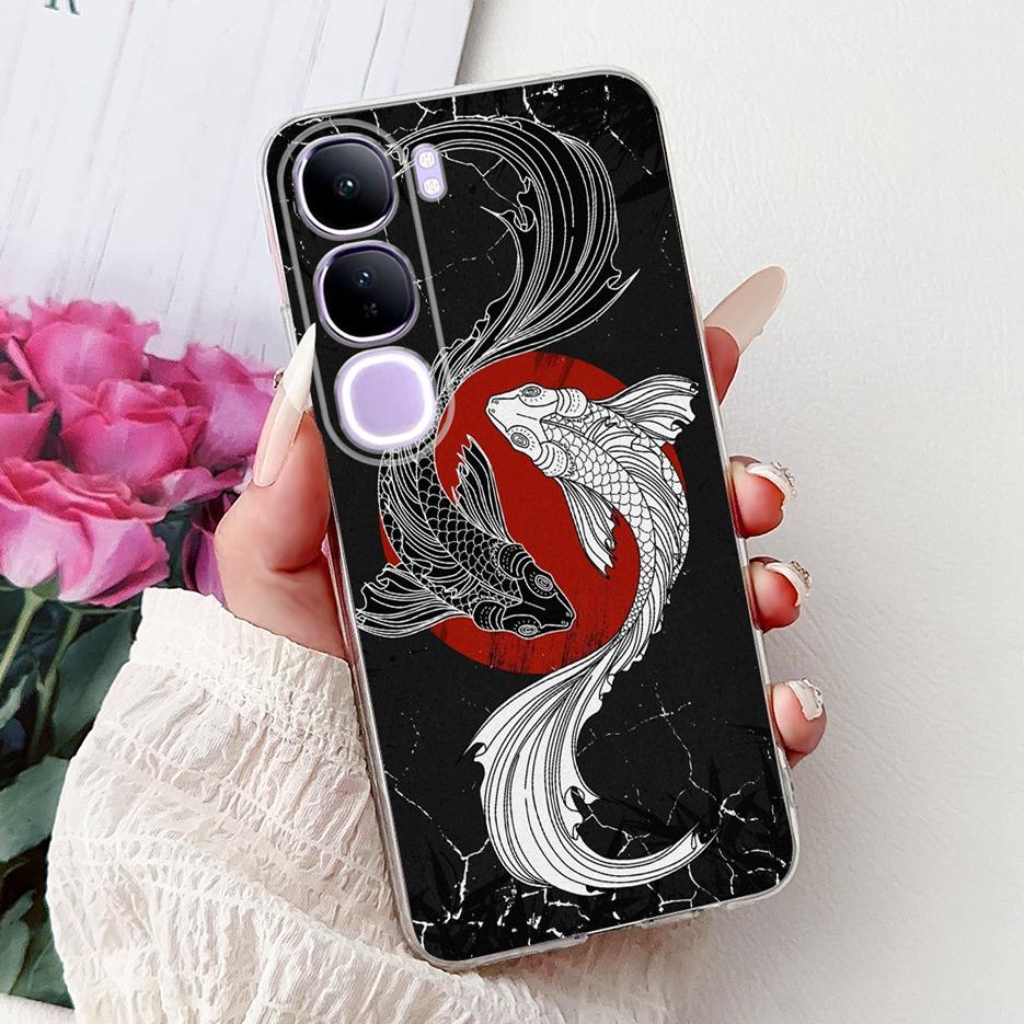 For Vivo Y200 5G Case Vivo V40 Lite Beautiful Butterfly Painted Cover Soft Slim Phone Case For Vivo Y300 Y 200 V40Lite 5G Bumper