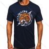 Men's Tiger Printed Vintage T-shirt Sport 100% Cotton Funny Tees for Men Women Sportswear Tops