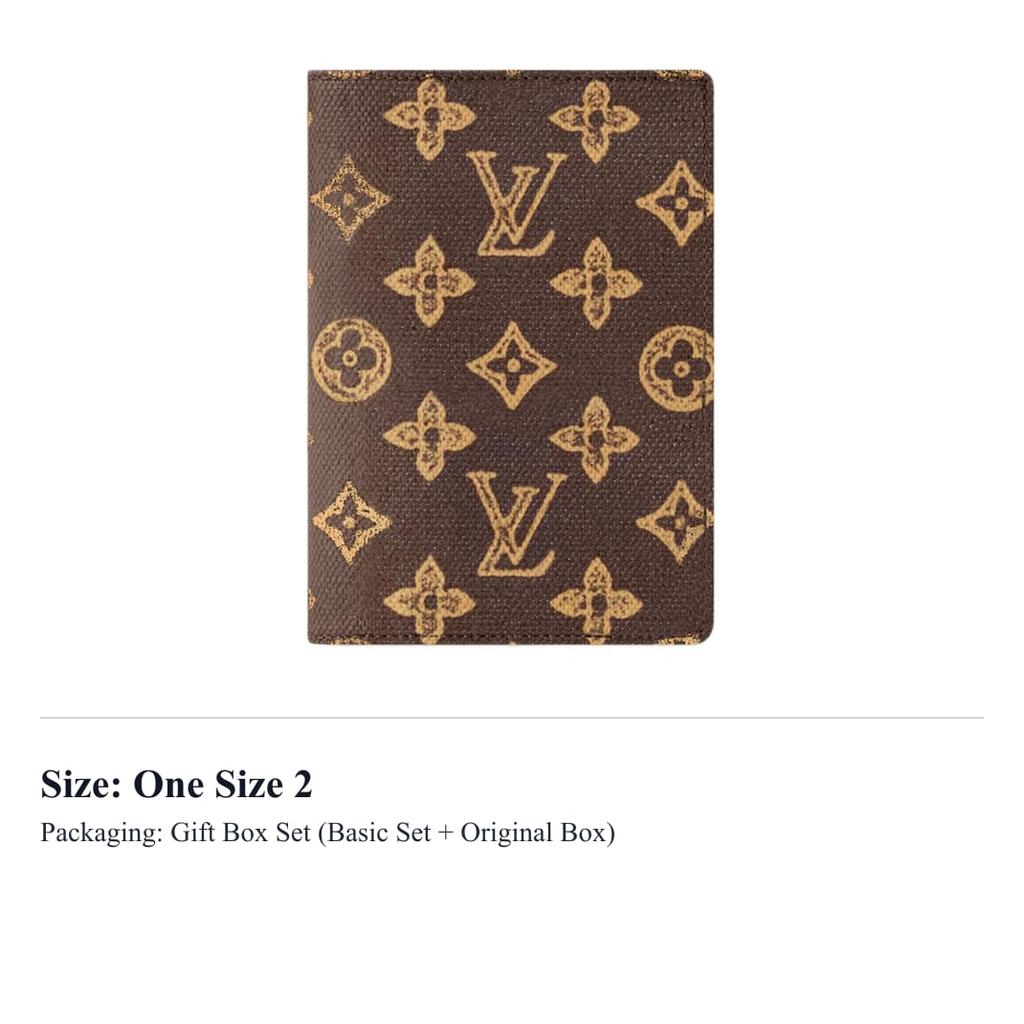 LOUIS VUITTON Monogram 130 Coated Canvas Passport Holder Women's Ebony M27612