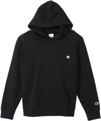 Sweatshirt Kids Long Sleeve Cotton USA One Point Logo Embroidery Hooded Sweatshirt Basic Black 160 [Champion] 100% CK-Y101/CK-Y101Z/CK-T101
