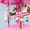Luxury Music Box with 4 Rotating Horses Romantic Carousel Toy Handcrafted Gift Box