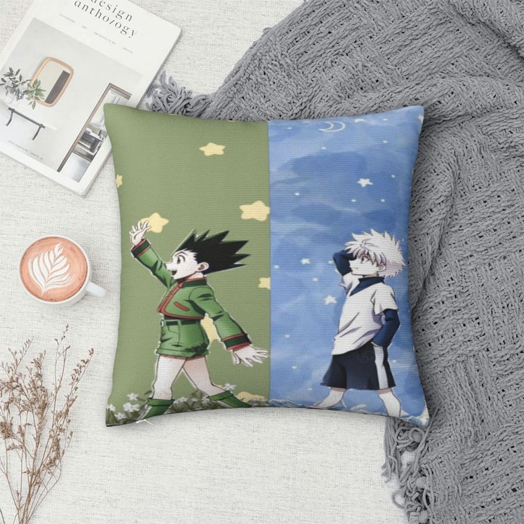 Home Decoration HXH Gon And Killua Hunter Pillowcases Accessories Pillow Cover Square Multiple Sizes