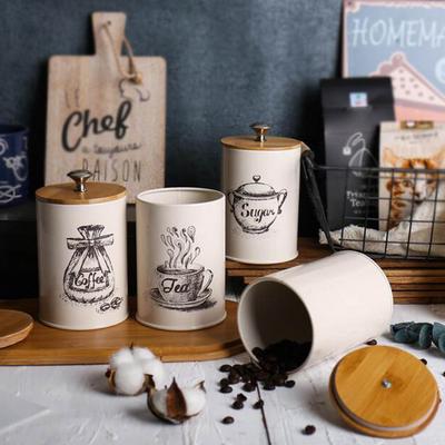 3 Stück Vorratsdosen im Vintage-Stil für Tee, Kaffee, Zucker, Küche, Blech, Retro, Weiß, Aufbewahrungsgläser, Töpfe, Lebensmittelaufbewahrungsbehälter