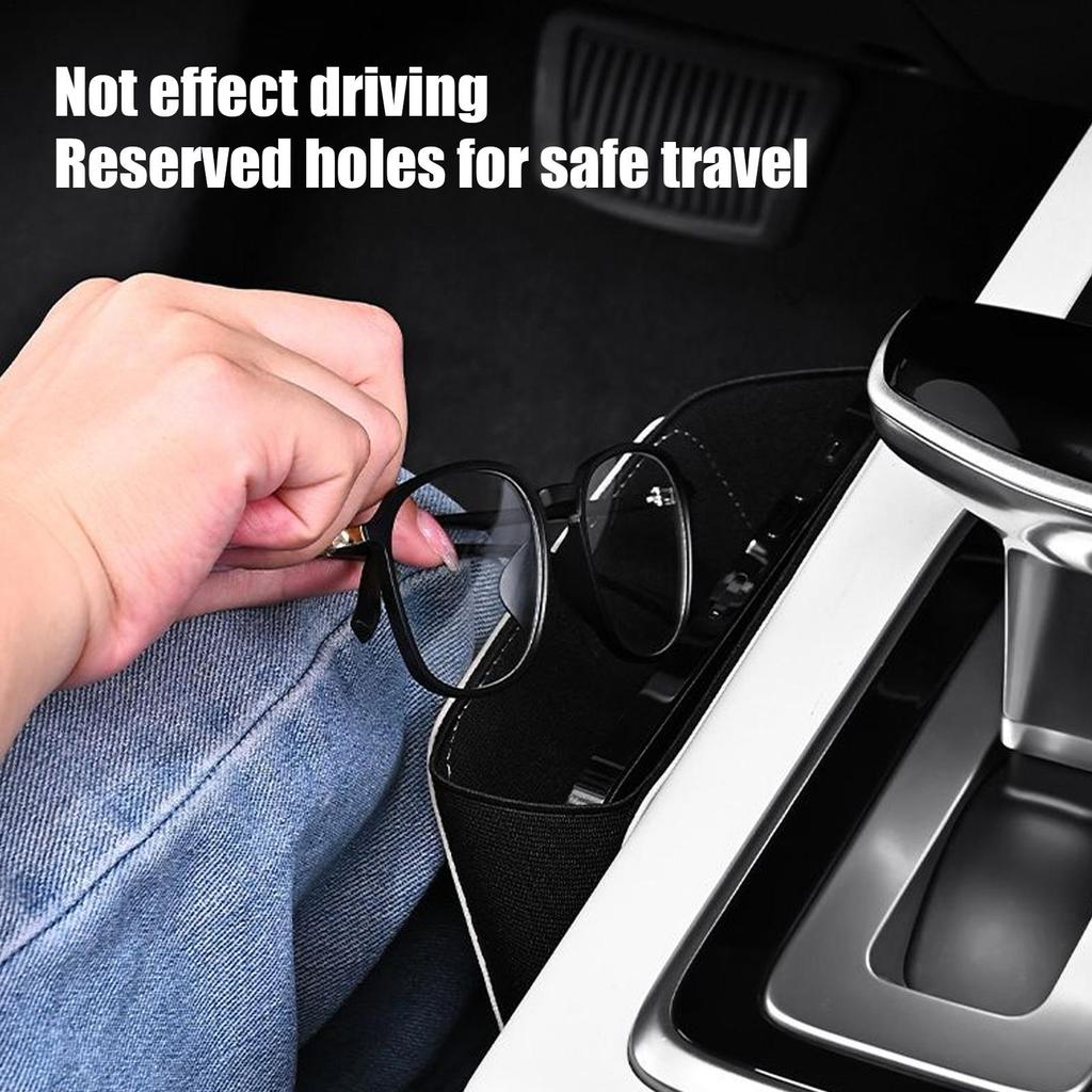 Back Of Seat Car Organizer Self-Adhesive Automotive Behind Seat Storage Bag for Phone Seatback Organization Box Bag for Truck