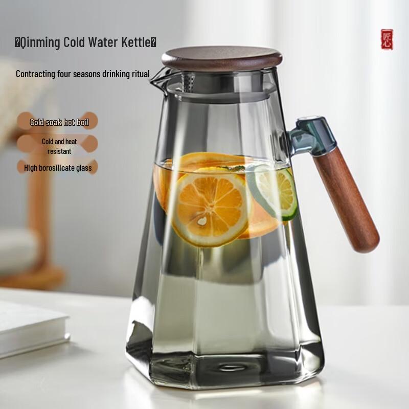 Yihucha High Heat Resistant Glass Cold Water Pitcher
