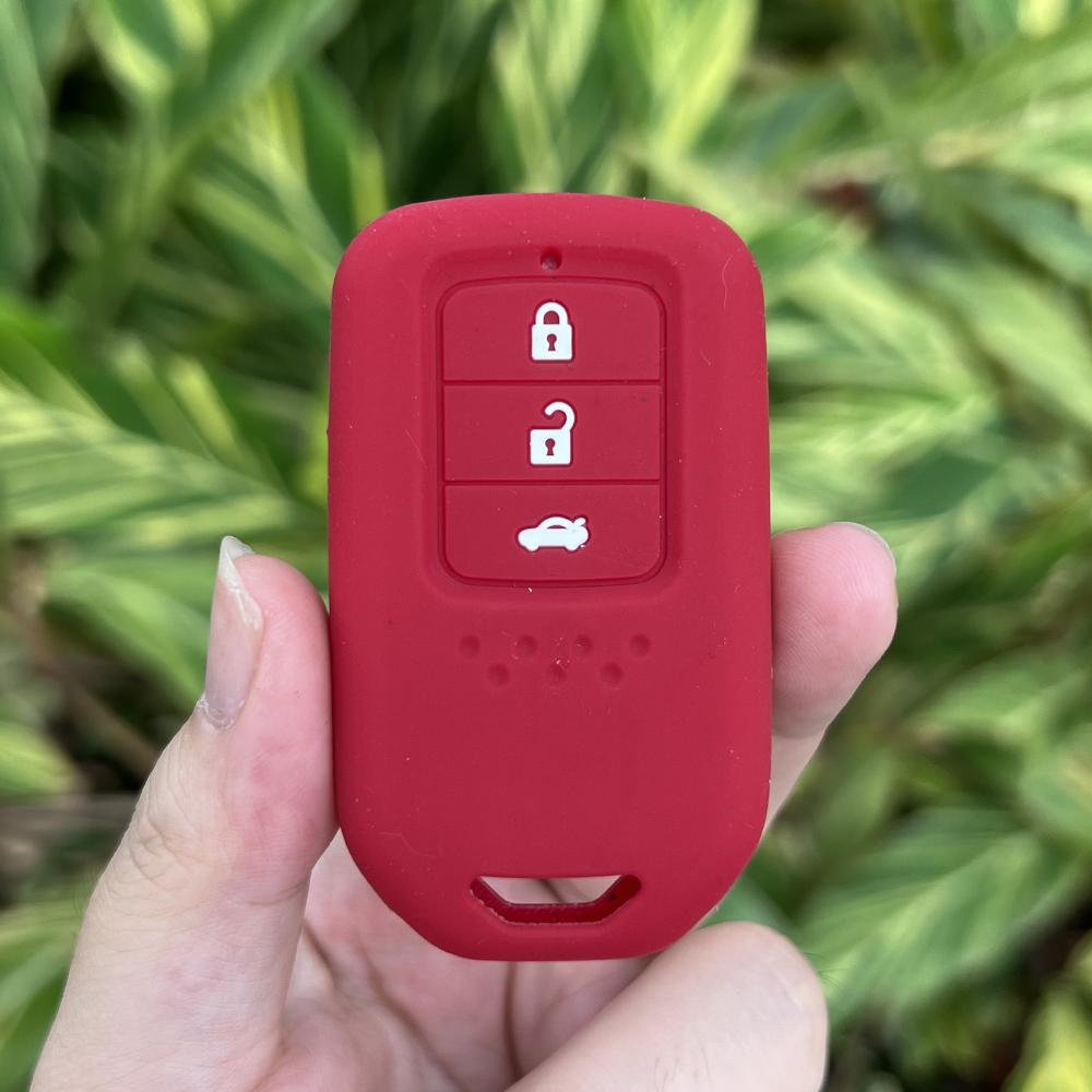 3 Buttons Silicone Car Fob Key Cover Protect Skin Case Holder for Honda Fit City Greiz Jazz XRV Venzel HRV CRV Remote Keychain