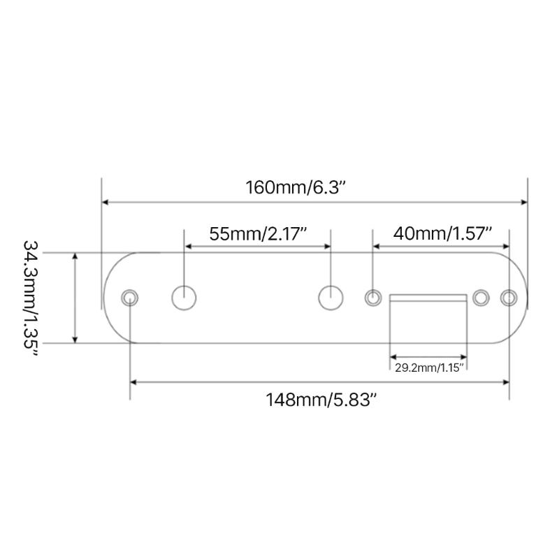 32mm Metal Guitar Control Plate Set Proffessional for  Style Electric Guitar