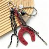 Yogodlns New PU Leather Simple Horseshoe Pendant Horse Hoof Casual Key Chain Pendant Hanging Purse Accessories Women