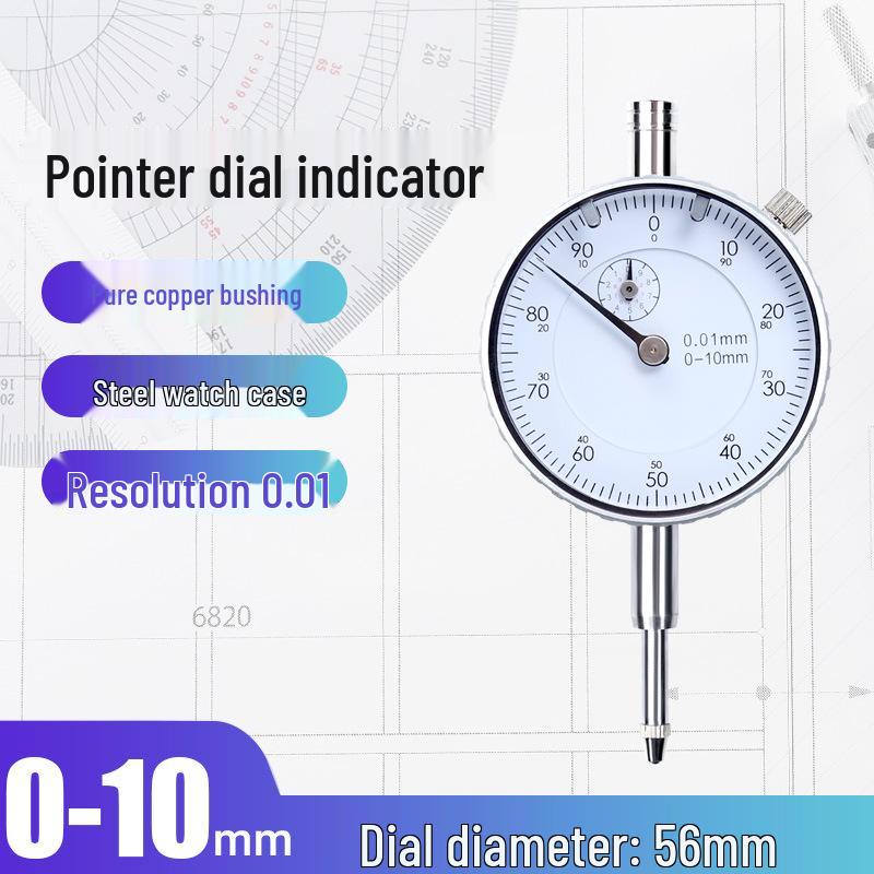 Syntek High-Precision 0.01mm Dial Indicator Gauge Set (0-10mm Range)