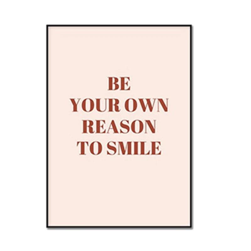Nordic Style Motivational Quote Text Letters Print Art Canvas Poster for Living Room Decoration Home Wall Decor Picture