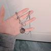 Smiling Thick Chain Couple Necklace Women's New Trendy Hip-Hop Sweatshirt Clavicle Chain Jewelry Accessories