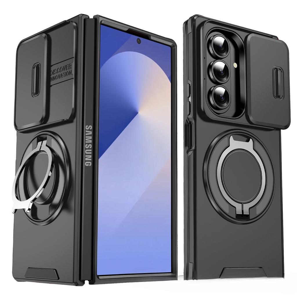 Samsung Z Fold7 Folding Mobile Phone Case Pick Up and Passenger Push Window Rotating Bracket Flip7 Car Magnetic Protective Cover