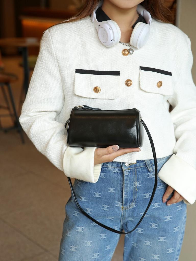 First Layer Vegetable Tanned Cowhide Women's Bag Fashionable and Versatile New Trendy Summer Casual Shoulder Messenger Bag Shell Bag Change Bag