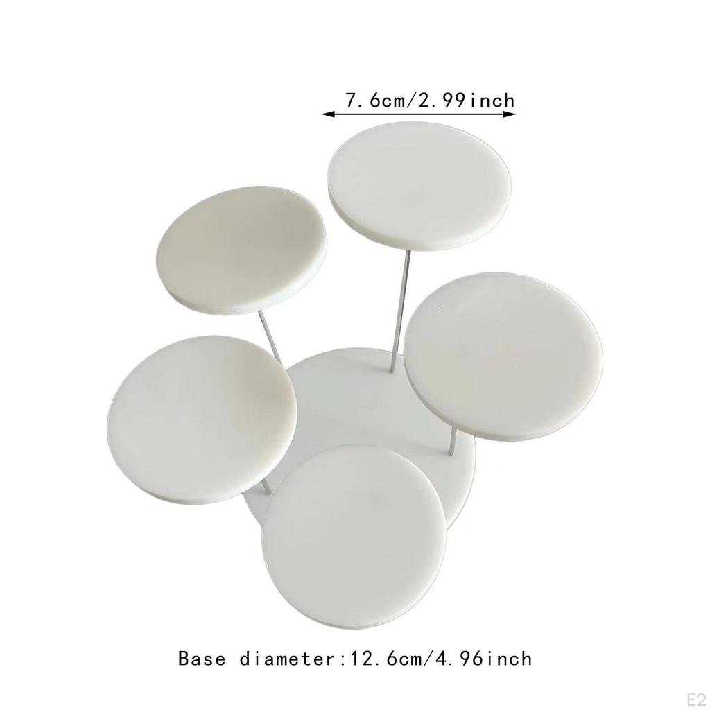Round Acrylic Display Riser Jewelry Stand Earrings Cupcake 5 Layer Organizer Holder Rack for