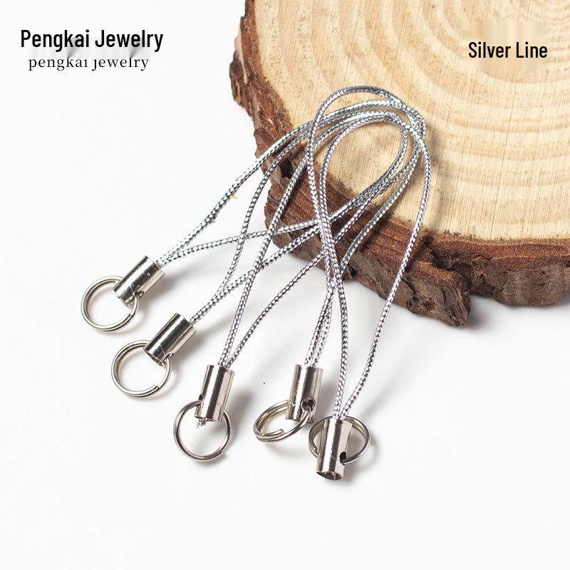 100 Colorful Double Loop Mobile Phone Lanyards - Doll Polyester Pendant Ropes for DIY Jewelry and Handmade Projects