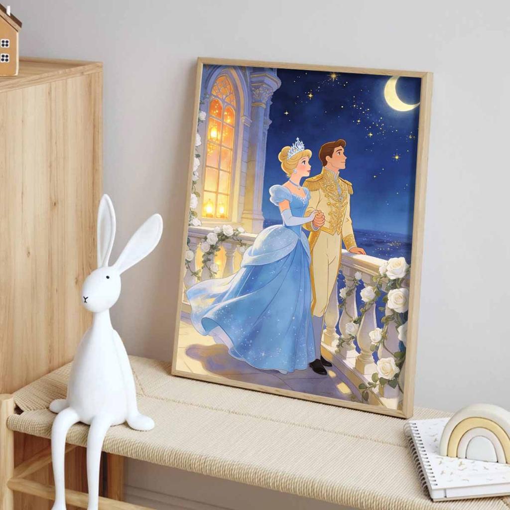 Disney Cinderella and Prince Charming diamond painting mosaic art kit 5D handmade diy gift home decoration