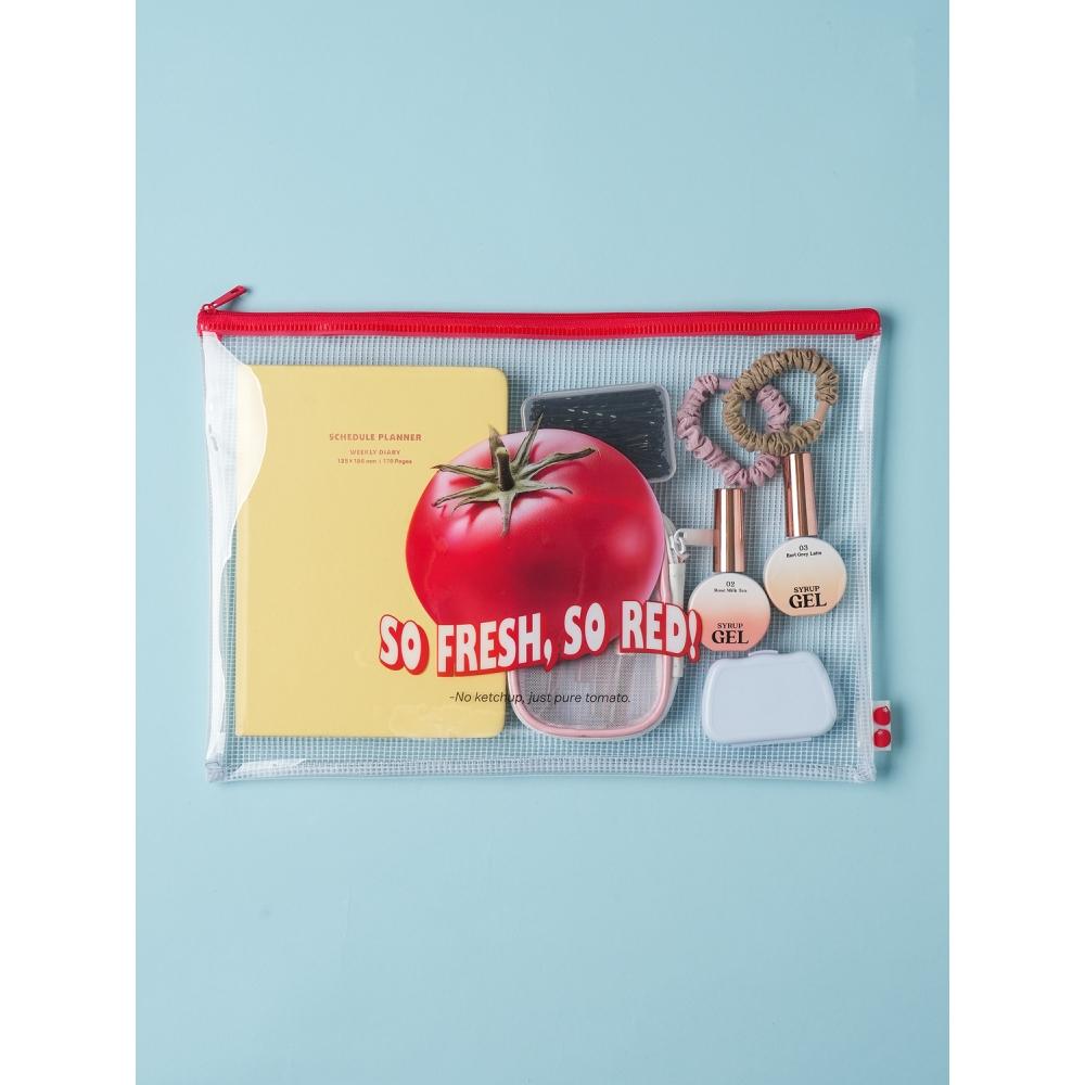 Daiso Tomato Flat Pouch
