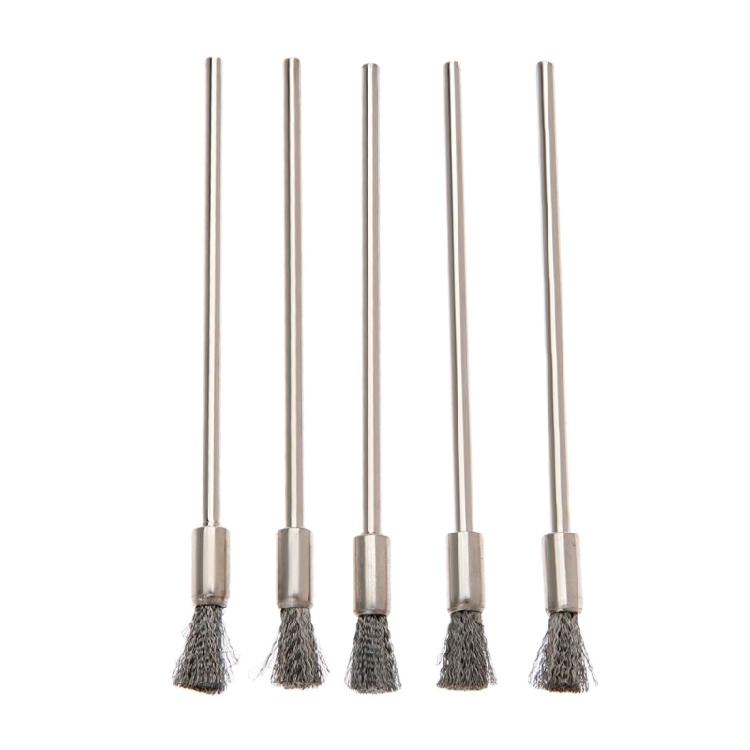 4Pcs 100mm Steel Wire Wheel Brushes 3mm Shank Polishing Brush Rotary Tool Home