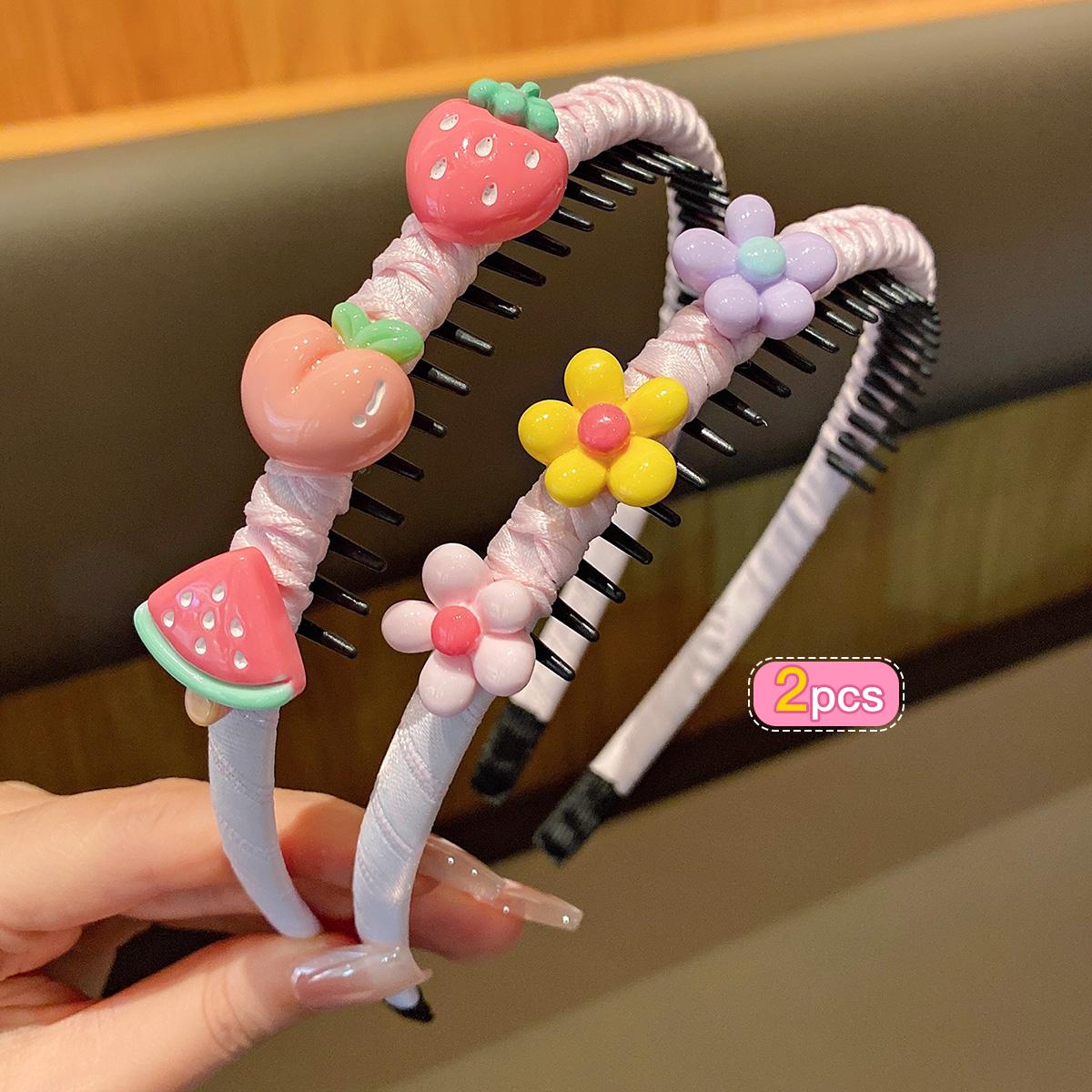 

2 cute fruit flower headbands with sweet hair accessories