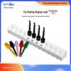 Acrylic 12-Hole Fly Fishing Hook Display Stand with Multi-Color Clips