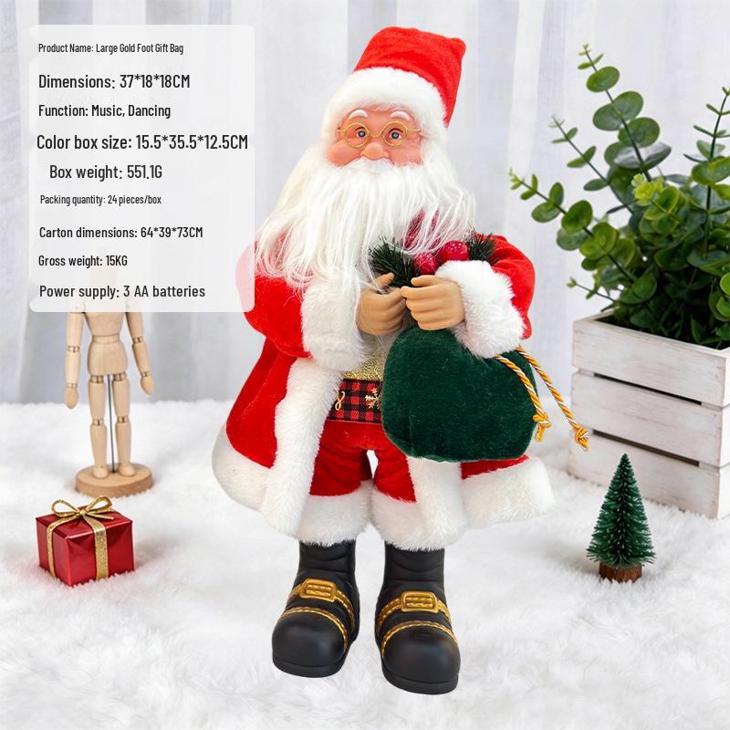 Electric Climbing Ladder Santa Claus Toy for Kids' Christmas Decoration