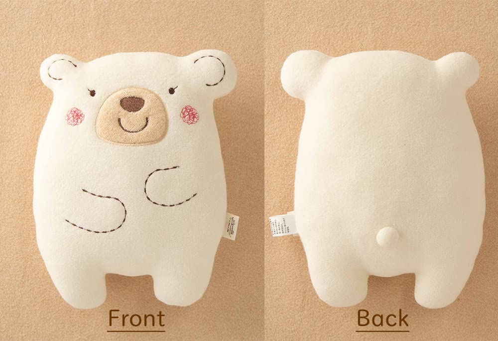 Made In Organic Cotton Baby Large Plush Amorosa Mamma Bear Japan, Rattle, (Large), Toy, Bear, Rattle, (Brown)