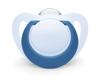 NUK Nook Star for Promotes Beautiful Premium Includes Disinfectant Baby Shower OCNK2175636 Pacifier, Blue, 18-24 Months, Teething, Model, Silicone,