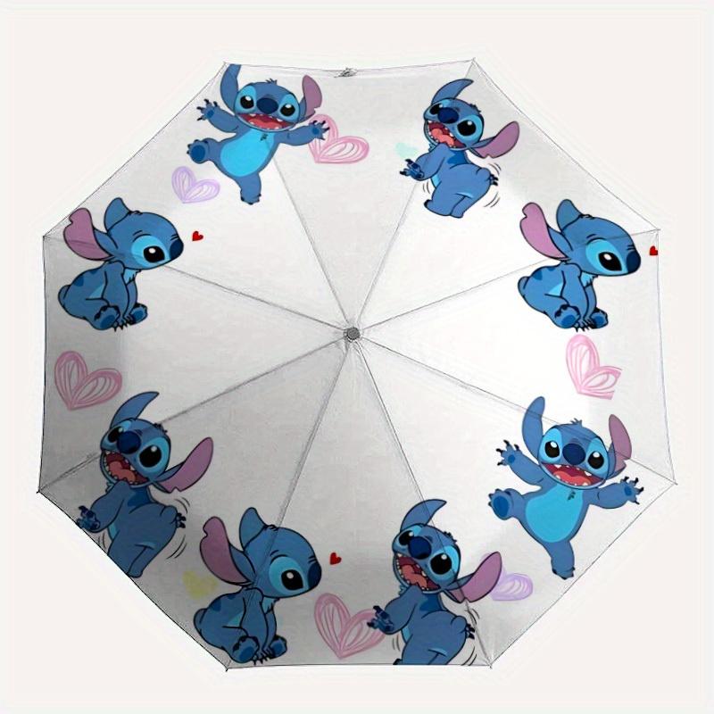 

1pc Stitch Automatic Folding Umbrella: Compact 8-rib Design Outdoor, Casual Accessory, Durable Canopy