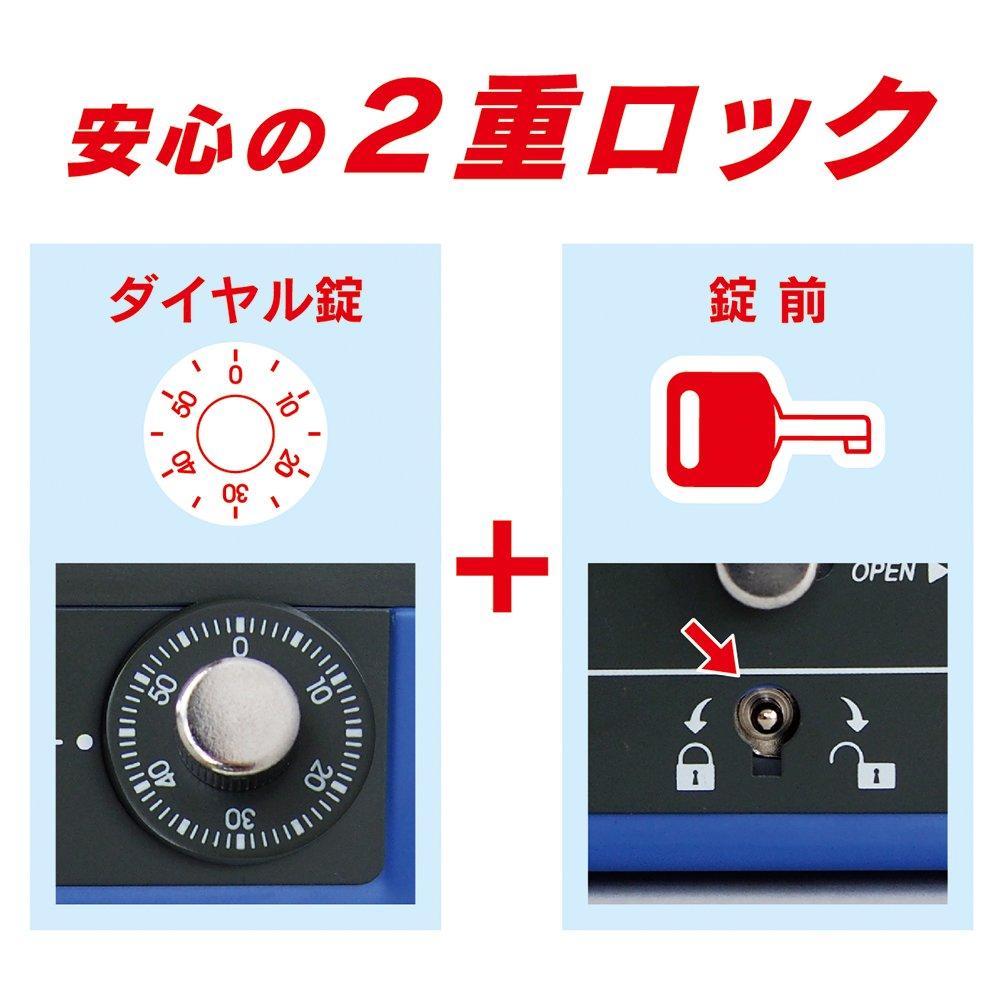 Carl Office Equipment Small Handheld Safe, Cash Box, A6, Blue, CB-8200-B