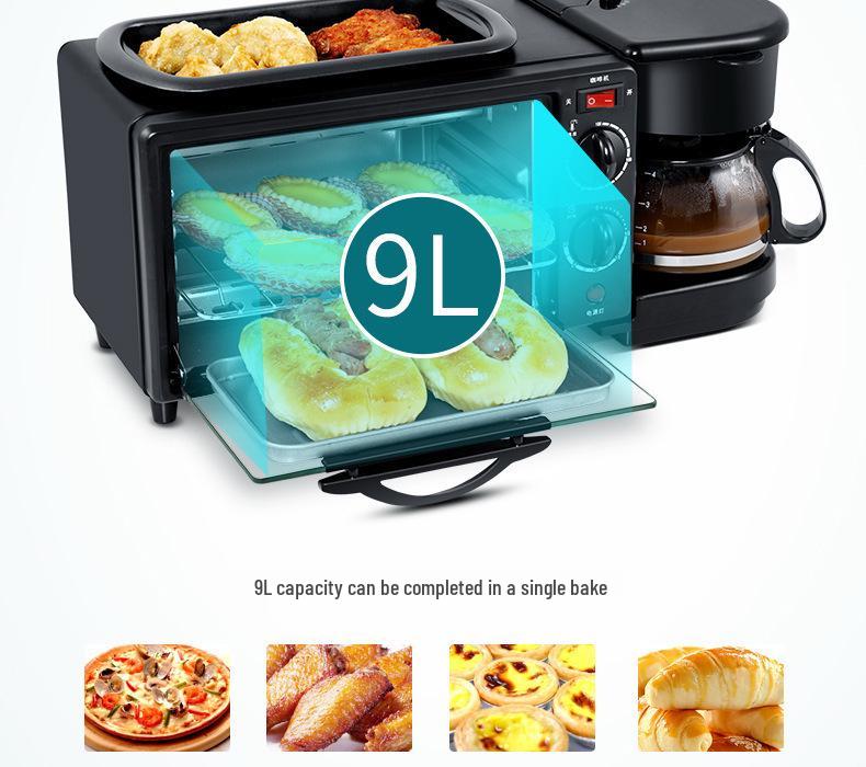 4-in-1 Electric Breakfast Maker: Grill, Fry, Boil & Toast