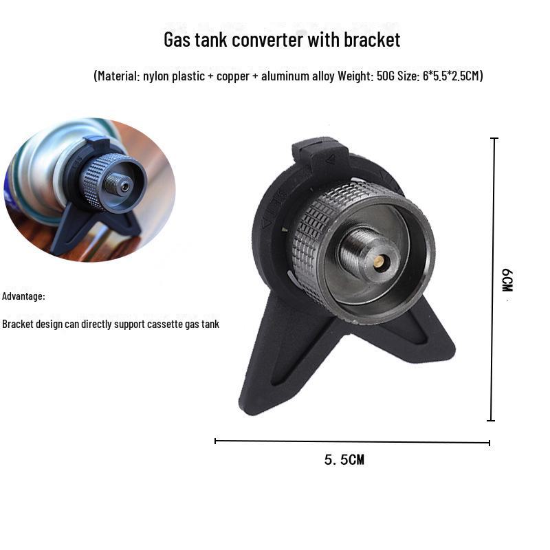 Outdoor Multi-Purpose Gas Converter with Bracket for Camping Stoves