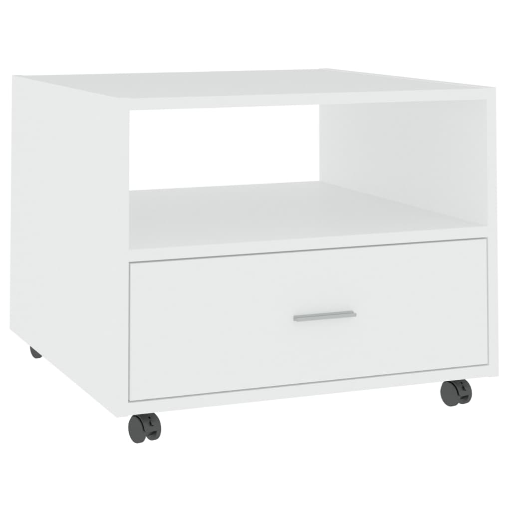White Coffee Table 55 x 55 x 40 cm Engineered Wood