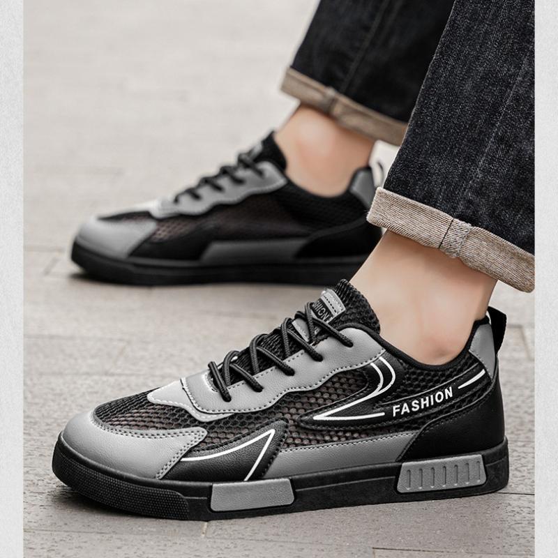 Mens Shoes Summer Breathable Vulcanized Shoes for Men Flat Athletic Walking Sneakers Men Mesh Casual Shoe
