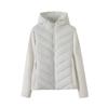 Autumn Women's Fashionable Casual Versatile Long Sleeved Stand Collar Hooded Patchwork Cotton Jacket